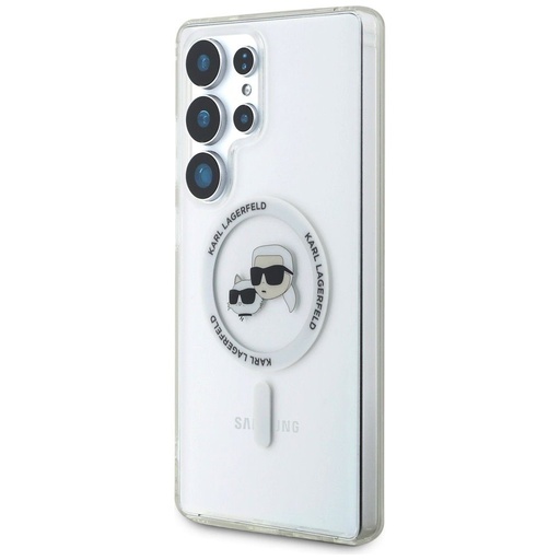 Samsung Galaxy S25 Ultra Karl Lagerfeld IML K&CH Heads MagSafe tok (Átlátszó) – KLHMS25LHLSKCH