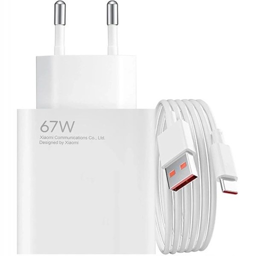 Xiaomi hálózati töltő Type-C kábellel (Fehér) - 67W - MDY-12-EH