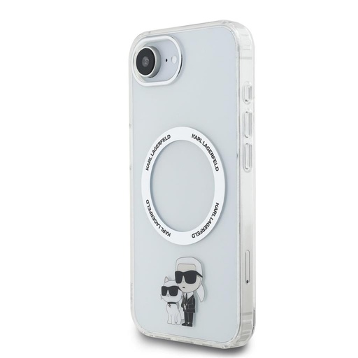 Apple iPhone 16e Karl Lagerfeld IML Karl and Choupette MagSafe tok (Átlátszó) – KLHMPSE4HNKCIT
