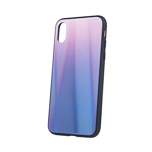 Apple iPhone X / iPhone XS aurora glass hátlap tok (Barna - Fekete)