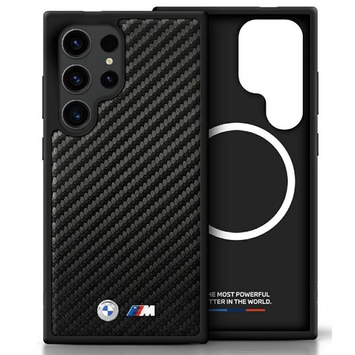 Samsung Galaxy S25 Ultra BMW PU Carbon MagSafe tok (Fekete) - BMHMS25L24PUCILK