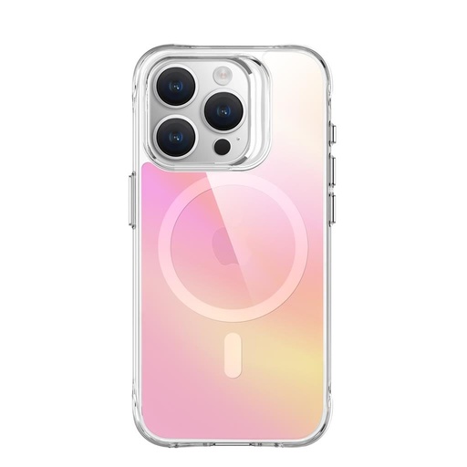Apple iPhone 15 Pro TOKO Pure rainbow magsafe hátlap tok (Rózsaszín)