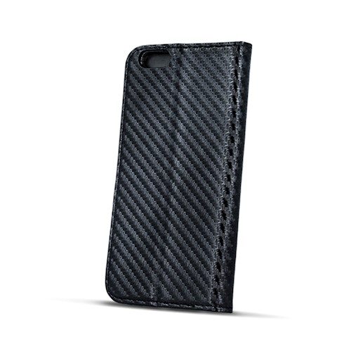 Huawei P20 Lite smart carbon mágneses notesz tok (Fekete)