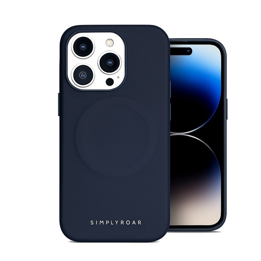 Apple iPhone 16 Roar Leather MagSafe hátlap tok (Sötétkék)