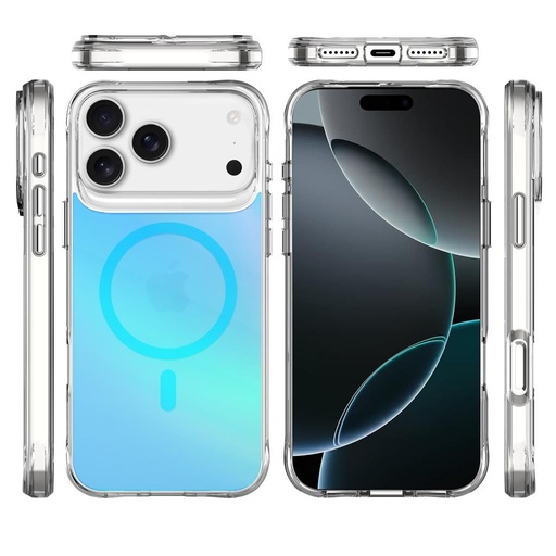 Apple iPhone 17 Pro Max TOKO Pure rainbow magsafe hátlap tok (Kék)