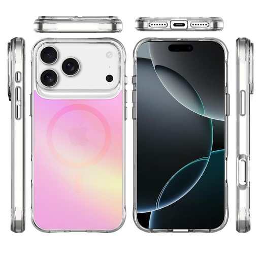 Apple iPhone 17 Pro TOKO Pure rainbow magsafe hátlap tok (Rózsaszín)