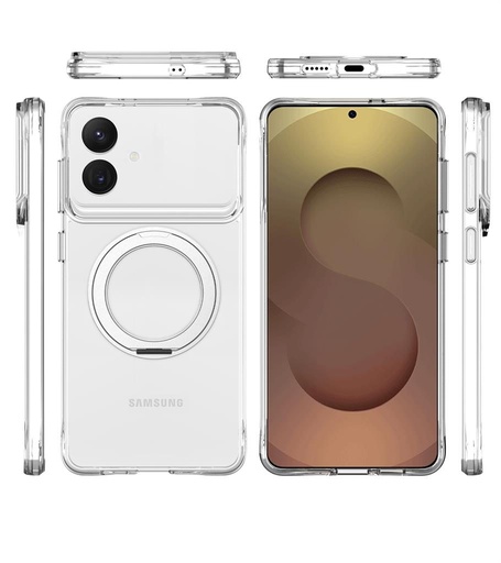 Samsung Galaxy S26 Plus TOKO Pure MagSafe 360 ring hátlap tok (Ezüst)