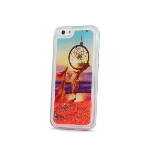 Apple iPhone 7 / iPhone 8 / iPhone SE 2020 / iPhone SE 2022 liquid glitter hátlap tok (Piros)