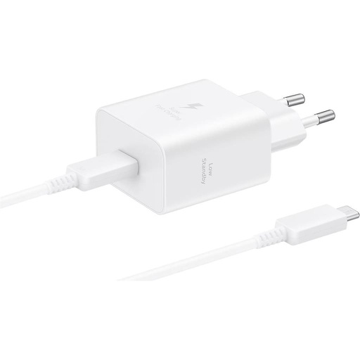 Samsung hálózati töltő 45W USB-C + kábel (Fehér)