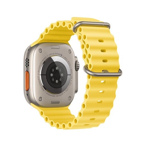 Forcell F-Design FA12 szilikon szíj Apple Watch 42 / 44 / 45 / 49 mm (Sárga)