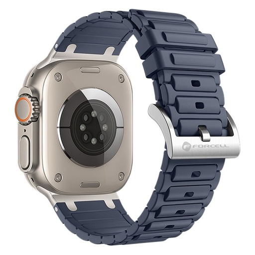 Forcell F-Design FA06 szilikon szíj Apple Watch 42 / 44 / 45 / 49 mm (Kék)