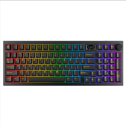 AVAX GM03 PRO 98% Gasket RGB Tri-mode mechanikus billentyűzet (Fekete) - Gateron yellow kapcsoló, magyar kiosztás