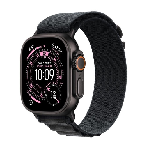 Apple Watch Ultra 3 okosóra 49mm (Fekete titánium tok, fekete M-es alpesi pánt) (MF0V4)