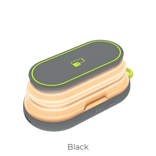 Hoco S9 power bank, 5000 mAh, LED állapotjelző, 5V 2A, fekete
