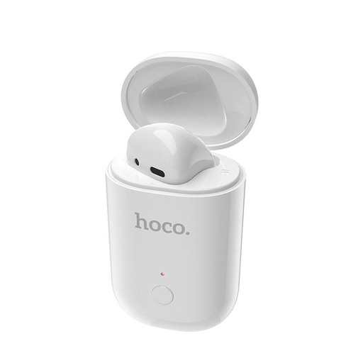Hoco E39 bluetooth headset, fehér - piros tokkal