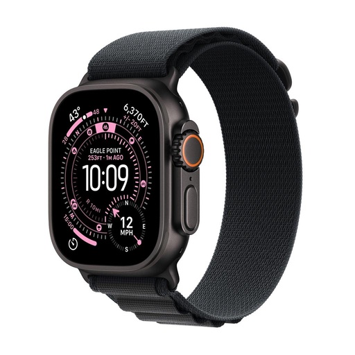 Apple Watch Ultra 3 okosóra 49mm (Fekete titánium tok, fekete S-es alpesi pánt) (MF0Q4)