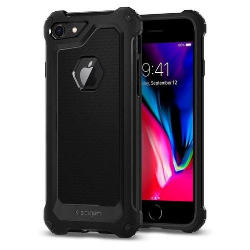 Apple iPhone 7 / iPhone 8 / iPhone SE 2020 / iPhone SE 2022 Spigen Rugged armor ütésálló tok (Fekete)