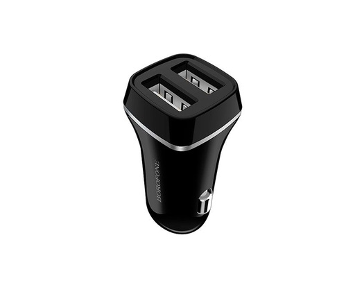 Borofone BZ2 autós töltő (2xUSB port), 5V 2,4A, fekete