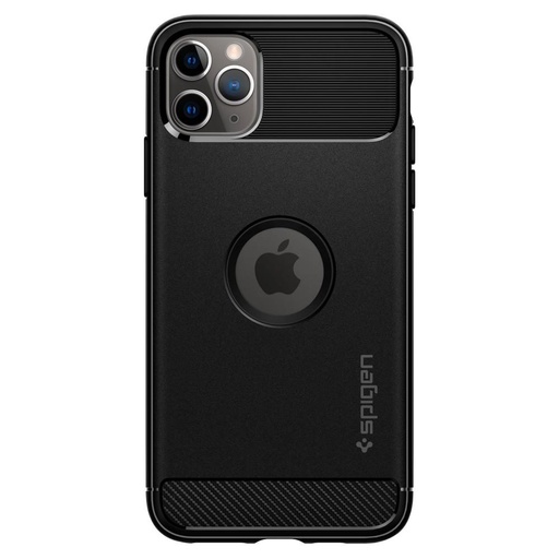 Apple iPhone 11 Pro Spigen Rugged armor ütésálló tok (Fekete)