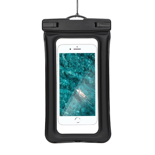 Univerzális méret 70x160mm AIRBAG műanyag záras vízálló tok (Fekete)