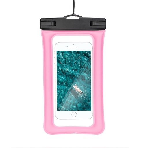 Univerzális méret 70x160mm AIRBAG műanyag záras vízálló tok (Pink)
