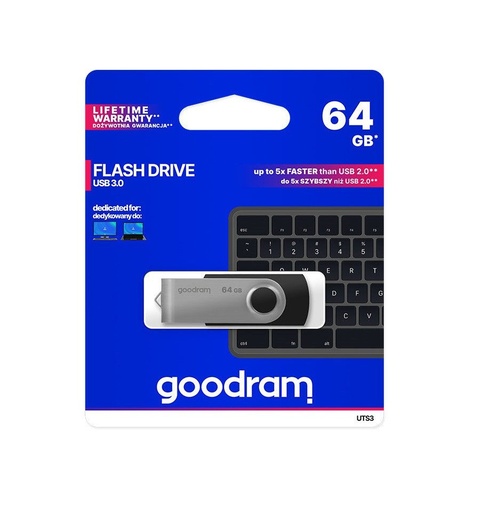 Goodram 128GB USB 3.0 pendrive, Fekete