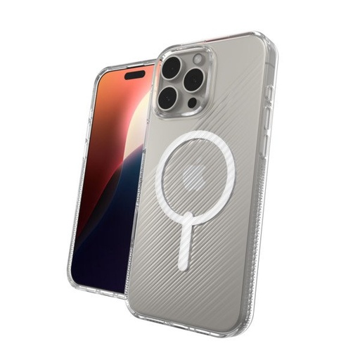 Apple iPhone 16 Pro Max ZAGG Luxe Snap MagSafe szilikon hátlap tok (Átlátszó)