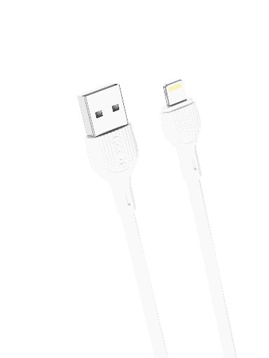 XO NB200 USB-A - Lightning adat- és töltőkábel (Fehér) - 2m, 2.1A