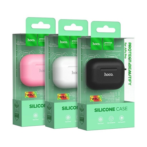 Apple Airpods Pro Hoco WB21 szilikon tok (Fekete)
