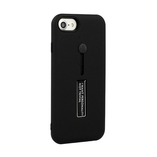 Huawei P20 Lite ring finger stand hátlap tok, (Fekete)