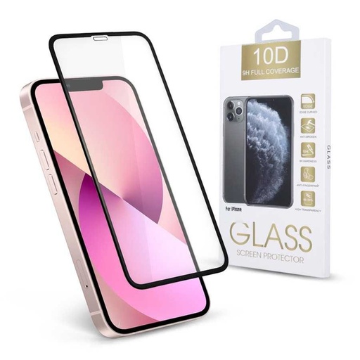 Apple iPhone 6/7/8/SE2020 10D Flexibilis üvegfólia, átlátszó (fekete keret)