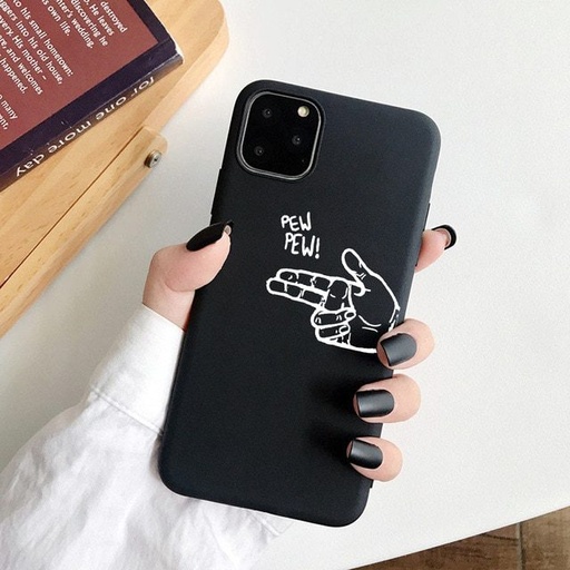 Apple iPhone 11 pew hátlap tok (Fekete)
