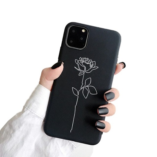 Apple iPhone 11 rose hátlap tok (Fekete)