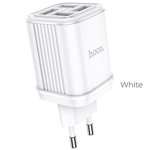 Hoco C84A hálózati töltő (4 USB port), 5V 3,4A, fehér