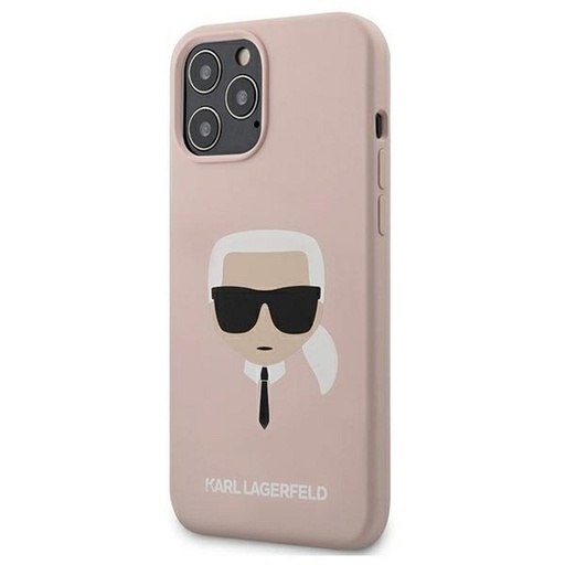 Apple iPhone 12 Pro Max Karl Lagerfeld faceplate prémium hátlap tok (Pink - KLHCP12LSLKHLP)