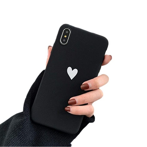 Samsung Galaxy A51 heart TPU hátlap tok (Fekete)