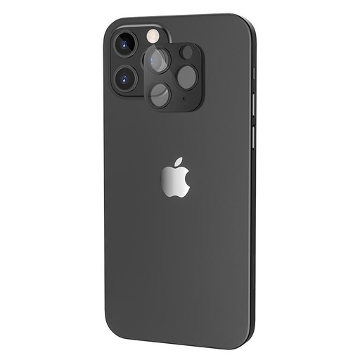 Apple iPhone 12 fémkeretes kamera védő üvegfólia , fekete