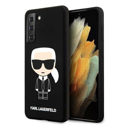 Samsung Galaxy S21 5G Karl Lagerfeld iconic prémium hátlap tok (Fekete)