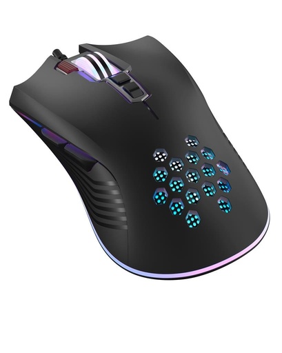 XO M3 vezetékes egér (Fekete) – USB csatlakozó, RGB világítás, „Wolf” dizájn