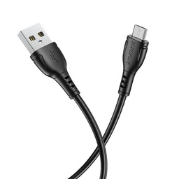 Borofone BX51 microUSB kábel, 1M, 3A, fekete