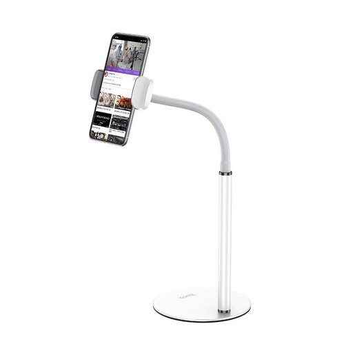 Hoco PH28 asztali telefon- és tablettartó állvány, alumínium ötvözet, 4.7"-10", fehér