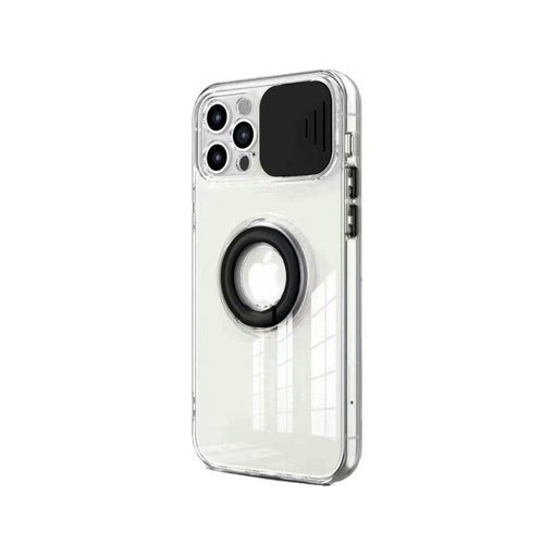 Apple iPhone 12 lens bumper hátlap tok (Fekete)