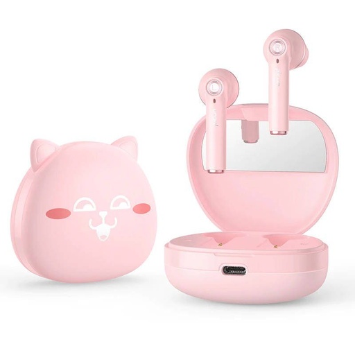 Picun HI CAT vezeték nélküli headset, BT 5.0, pink