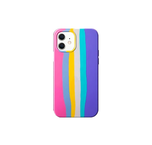 Apple iPhone 12 Pro rainbow stripes hátlap tok (minta 2)