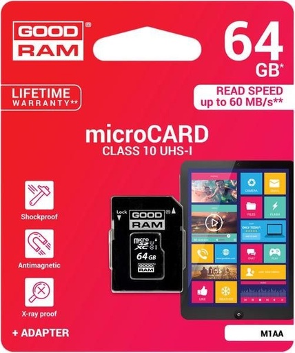 Goodram microSDHC 64GB class10 memóriakártya