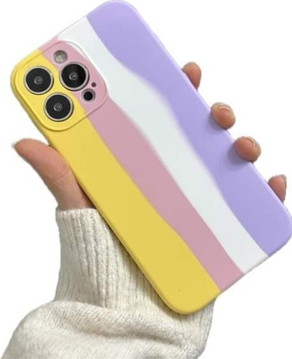 Apple iPhone 12 Pro rainbow stripes hátlap tok (minta 26)