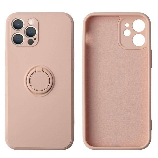 Apple iPhone 12 finger grip mágneses hátlap tok (Pink)