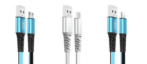 XO NB154 micro USB adatkábel (Ezüst) – 1 m, 2A