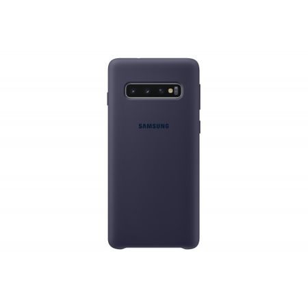 Samsung Galaxy S10+ silicone cover gyári hátlap tok, sötétkék
