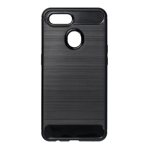 Oppo A12 forcell carbon hátlap tok, (Fekete)